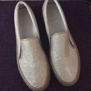 Brunello Cucinelli Glitter Slip On Shoes